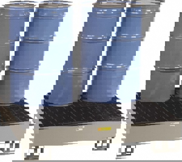 Spill Platform: 4 Drum, 66 gal, 4,000 lb, Steel